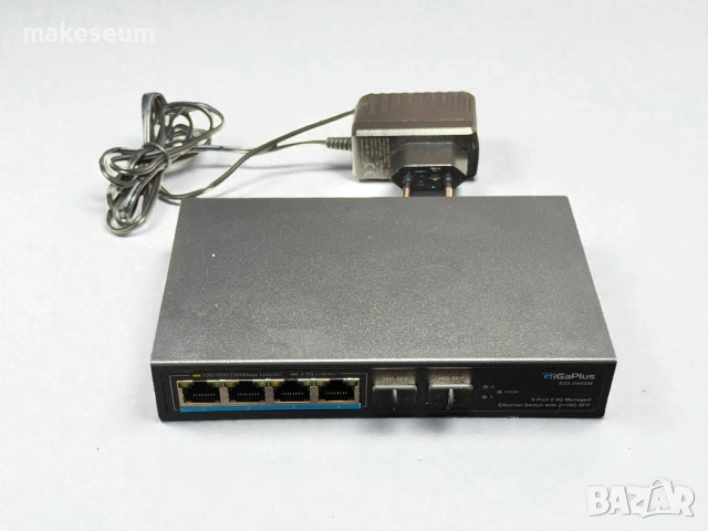 GigaPlus S25-0402M управляем 2.5G / 10G SFP+ мрежов суич