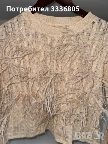 Блузи с пера и перли, снимка 4 - Блузи с дълъг ръкав и пуловери - 44737853