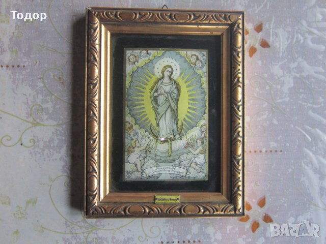 Стара картина икона Дева Мария Невигес 19 век