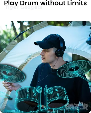 AeroBand PocketDrum 2 Max – преносим безшумен електронен комплект барабани с MIDI, снимка 5 - Ударни инструменти - 56197429