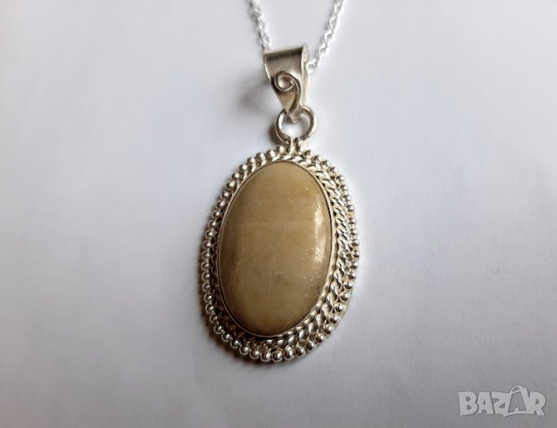 Арт Колие от естествен яспис, медальон, висулка, снимка 7 - Колиета, медальони, синджири - 31231692