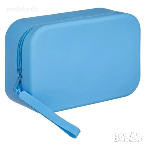 Несесер от силикон, тюркоазен, правоъгълен, 20x7x13см