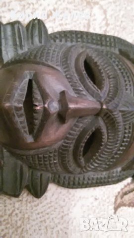 Стара дървена МАХАГОНОВА маска АФРИКА 20327, снимка 8 - Антикварни и старинни предмети - 32098664