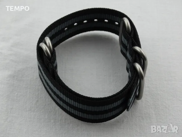 КАИШКА ZULU- ЧЕРЕН / СИВ -18мм + ПОДАРЪК, снимка 5 - Каишки за часовници - 48202625