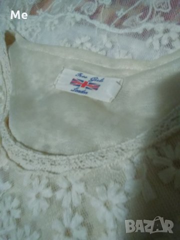 Топ туника дантела С М Free girls London, снимка 3 - Туники - 29302923