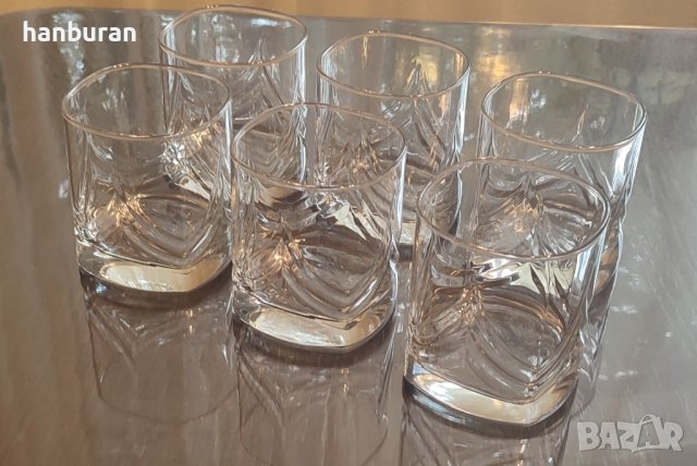 Шест чаши за уиски, бърбън и др.