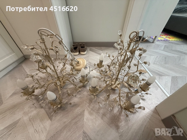 Продавам 2 полелея като нови, снимка 4 - Полилеи - 52494972