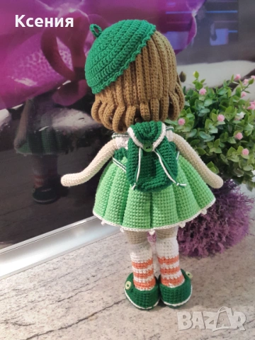 Плетена играчка Кукла Белла, Ръчно изработена, Перфектен подарък, снимка 2 - Плюшени играчки - 48936121