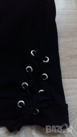 ЧЕРНА ДАМСКА БЛУЗА, снимка 2 - Блузи с дълъг ръкав и пуловери - 42897471