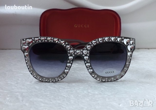 Gucci дамски слънчеви очила с камъни тип котка, снимка 5 - Слънчеви и диоптрични очила - 31091382