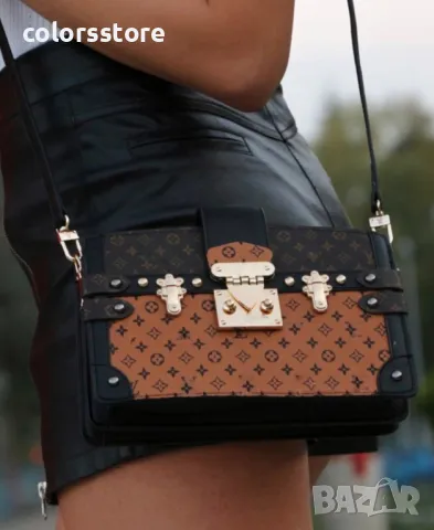 Дамска чанта - черно и светлокафяво - CASE1, снимка 2 - Чанти - 47067530