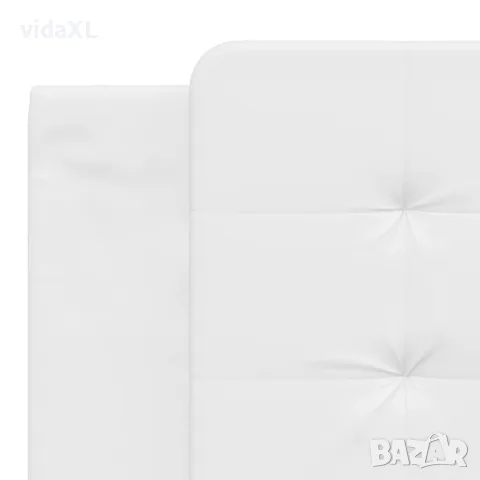 vidaXL Рамка за легло без матрак Zadar, бяла, 180x200 см, изкуствена кожа, снимка 10 - Спални и легла - 56146794