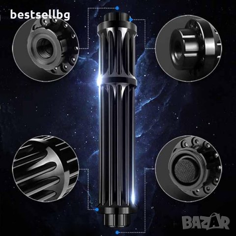 Мощен син акумулаторен лазер пойнтер 5000mW палещ клечка горящ цигара, снимка 3 - Измервателни инструменти - 29084757