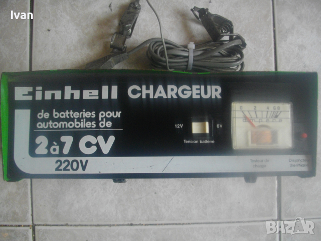 Немско 12 Волта Акумулаторно Зарядно-Старо Качество-Отлично-0-8 Ампера-Масивно-1кг-Einhell Chargeur, снимка 2 - Други инструменти - 44817407
