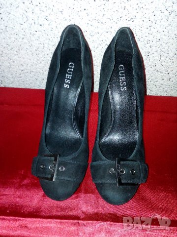 Guess-Обувки от естествен велур № 38, стелка 24 см., снимка 4 - Дамски обувки на ток - 29320383