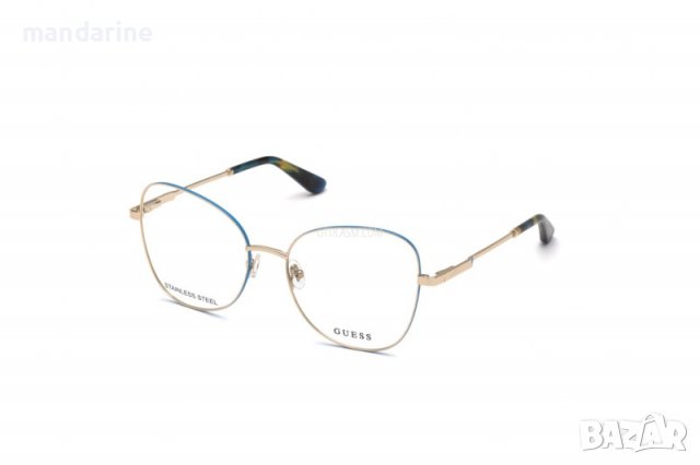 GUESS 🍊 Дамски метални рамки за очила BLUE & GOLD нови с кутия, снимка 6 - Слънчеви и диоптрични очила - 38410260