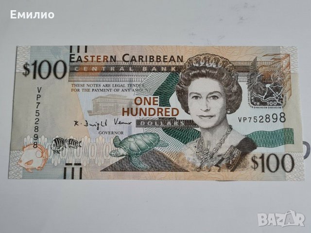 EASTERN CARIBBEAN STATES $ 100 Dollars ND2008  CU