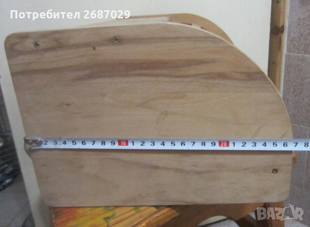 Стара дървена кутия за хляб и  поставка за ножове и стара дървена ракла, снимка 8 - Други - 31613842