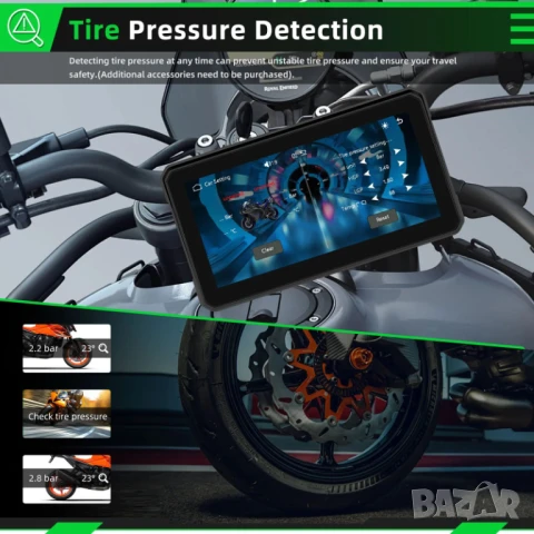 6'' екран монитор за мотоциклет, Carplay, навигация, Android Auto, GPS, Водоустойчив, Airplay, мотор, снимка 4 - Аксесоари и консумативи - 48736629