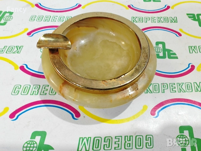 Страхотен малък мраморен пепелник, снимка 5 - Антикварни и старинни предмети - 52695994