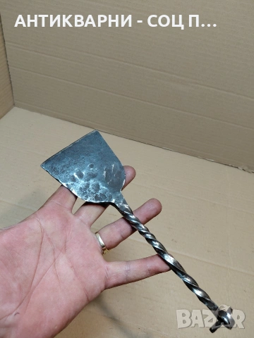 Соц Стара Ръчно Кована Угрипка. НОМЕР 1489., снимка 3 - Антикварни и старинни предмети - 54306448