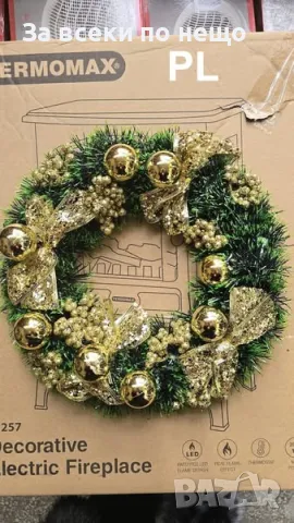 Голям коледен венец 32см, снимка 2 - Декорация за дома - 48289055