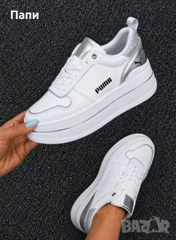 Дамски маратонки Puma в бял цвят 
