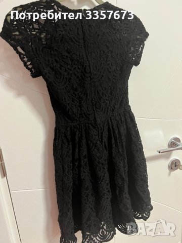 Къса черна дантелена рокля, снимка 3 - Рокли - 40731471