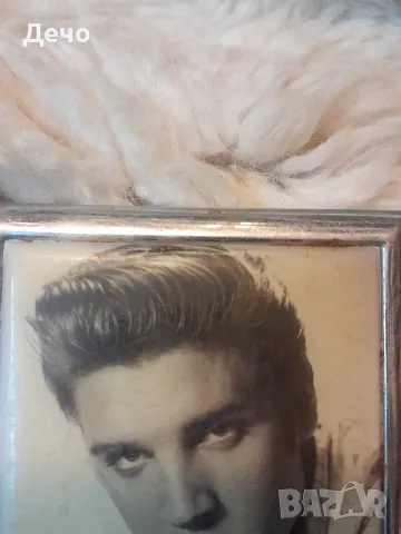 Стара табакера с лика на Елвис Пресли в добро запазено състояние , снимка 4 - Антикварни и старинни предмети - 48459042