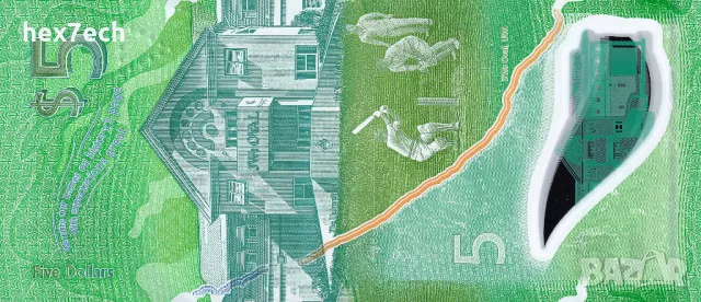 ❤️ ⭐ Барбадос 2022 5 долара полимер UNC нова ⭐ ❤️, снимка 3 - Нумизматика и бонистика - 50223481