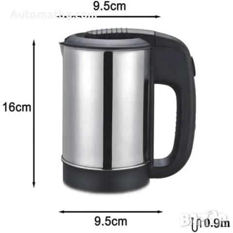 Електрическа кана за МПС Automat, Чайник, 12V, 0.500l, 250W, 2 чаши, снимка 5 - Аксесоари и консумативи - 48143025