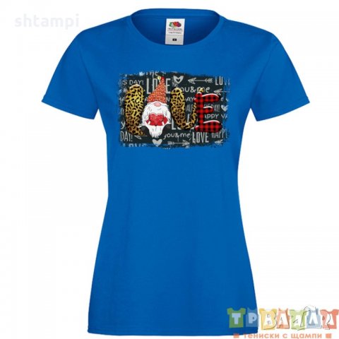 Дамска тениска Свети Валентин Valentines Day Gnome Love, снимка 5 - Тениски - 35546797