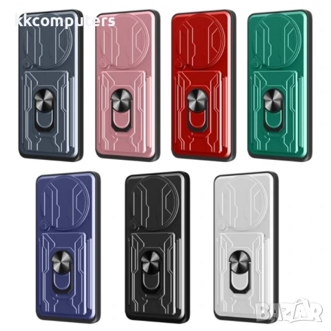 Xiaomi Redmi Note 14 Pro+ 5G Удароустойчив Ring Holder/ Card Slot Калъф и Протектор, снимка 2 - Калъфи, кейсове - 50906491