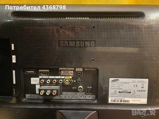Samsung T22C350EW – 22” Full HD LED монитор / TV монитор, снимка 2 - Монитори - 52938656