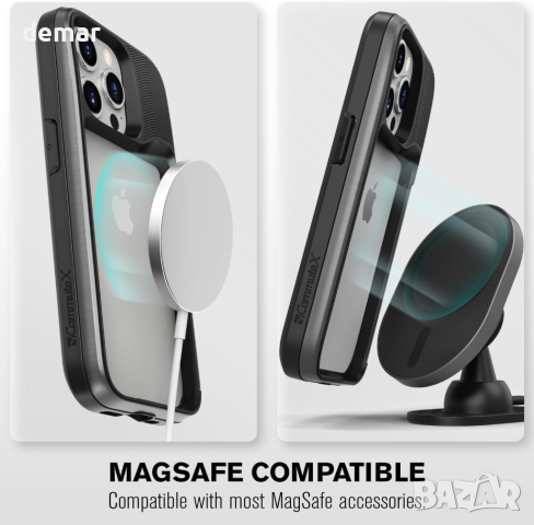 Калъф VENA vCommute Wallet за Apple iPhone 15 Pro (6.1"), (съвместим с Magsafe, военна защита), снимка 4 - Калъфи, кейсове - 44767360