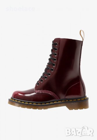 Dr. Martens 1490 Vegan Cherry Red 10 Eye, снимка 2 - Дамски боти - 31185615