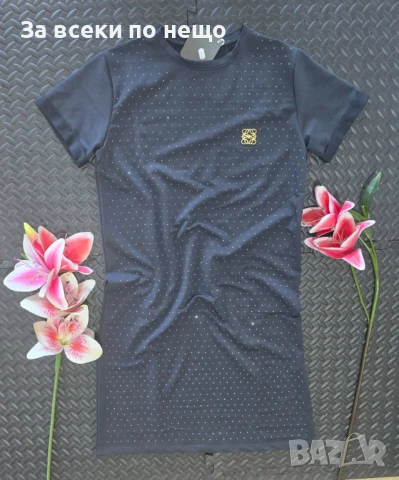 Loewe Дамска Ежедневна Спортна Рокля С Нежни Камъчета - 3 Налични Цвята Код VL-108, снимка 2 - Рокли - 50916853