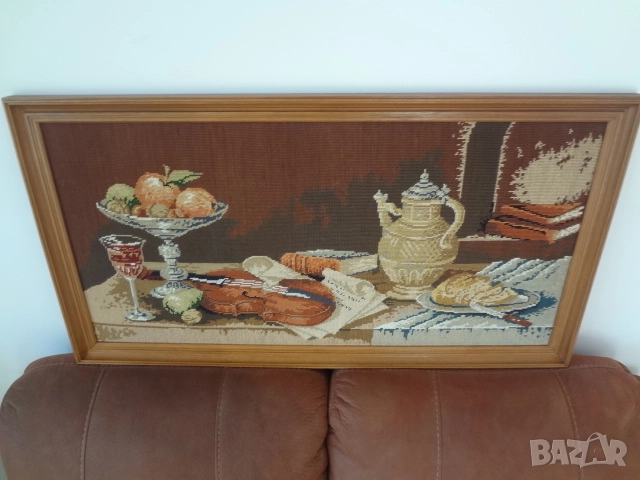 Голям размер гоблен - ръчна изработка, снимка 7 - Гоблени - 51597901