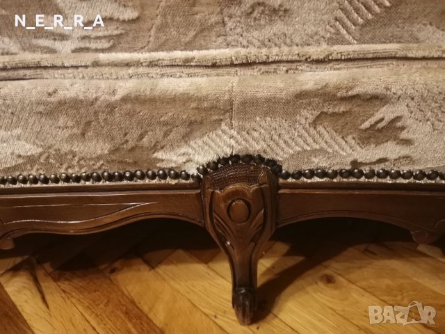 Старинен, масивно дърво канапе-диван, снимка 6 - Дивани и мека мебел - 37599173