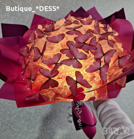 ЗАПОВЯДАЙТЕ!! 🎀 Луксозни светещи букети "DESS" 🦋45лв.💐