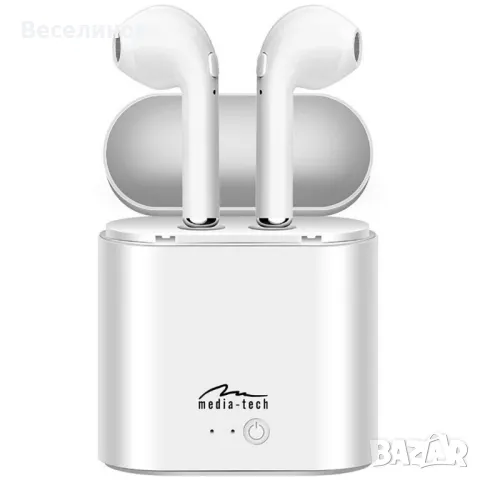 Бeзжични слушалки R-PHONES TWS MT3589,бели