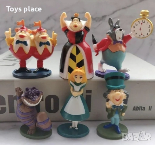 Лот фигурки Алиса в страната на чудесата подходящи за торта , снимка 4 - Фигурки - 53982279