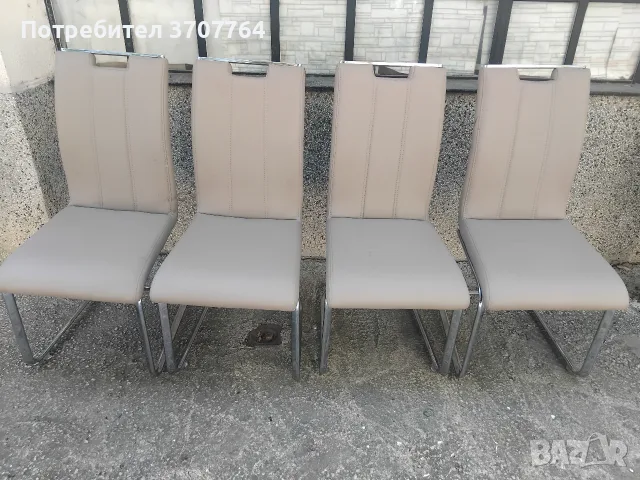 столове кожа и неръждавейка, снимка 3 - Столове - 55912006