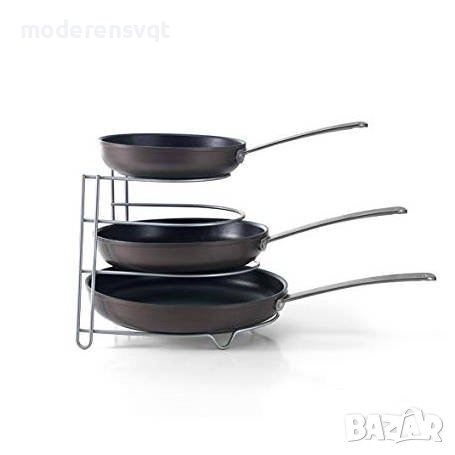 Метален органайзер за тигани и тави, снимка 2 - Органайзери - 37300269