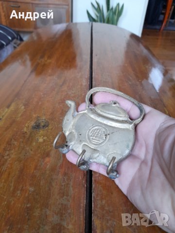 Стара месингова закачалка за кърпи, снимка 2 - Антикварни и старинни предмети - 39078812