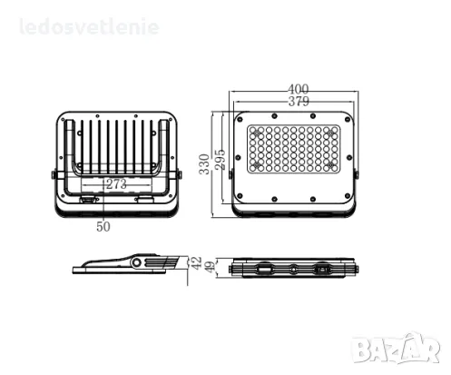LED Прожектор 300W 39000 lumen с 2 г.гаранция - 6400k Horoz, снимка 3 - Лед осветление - 49246996