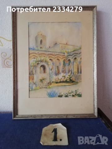 Стари авторски картини поставени в масивни дървени рамки. , снимка 2 - Картини - 47684911