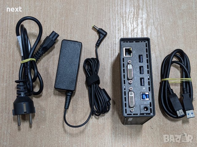 Докинг станция Lenovo ThinkPad USB 3.0 Dock + Гаранция, снимка 2 - Части за лаптопи - 31343184