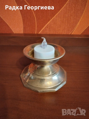 Месингов свещник, снимка 2 - Декорация за дома - 51432279