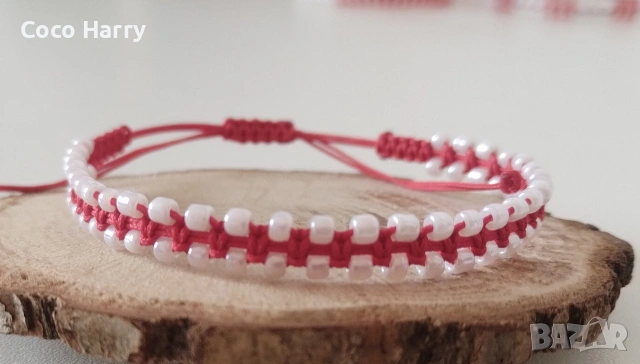 Комплект 5гривни мартенички,ръчно изработени, снимка 4 - Гривни - 53074564